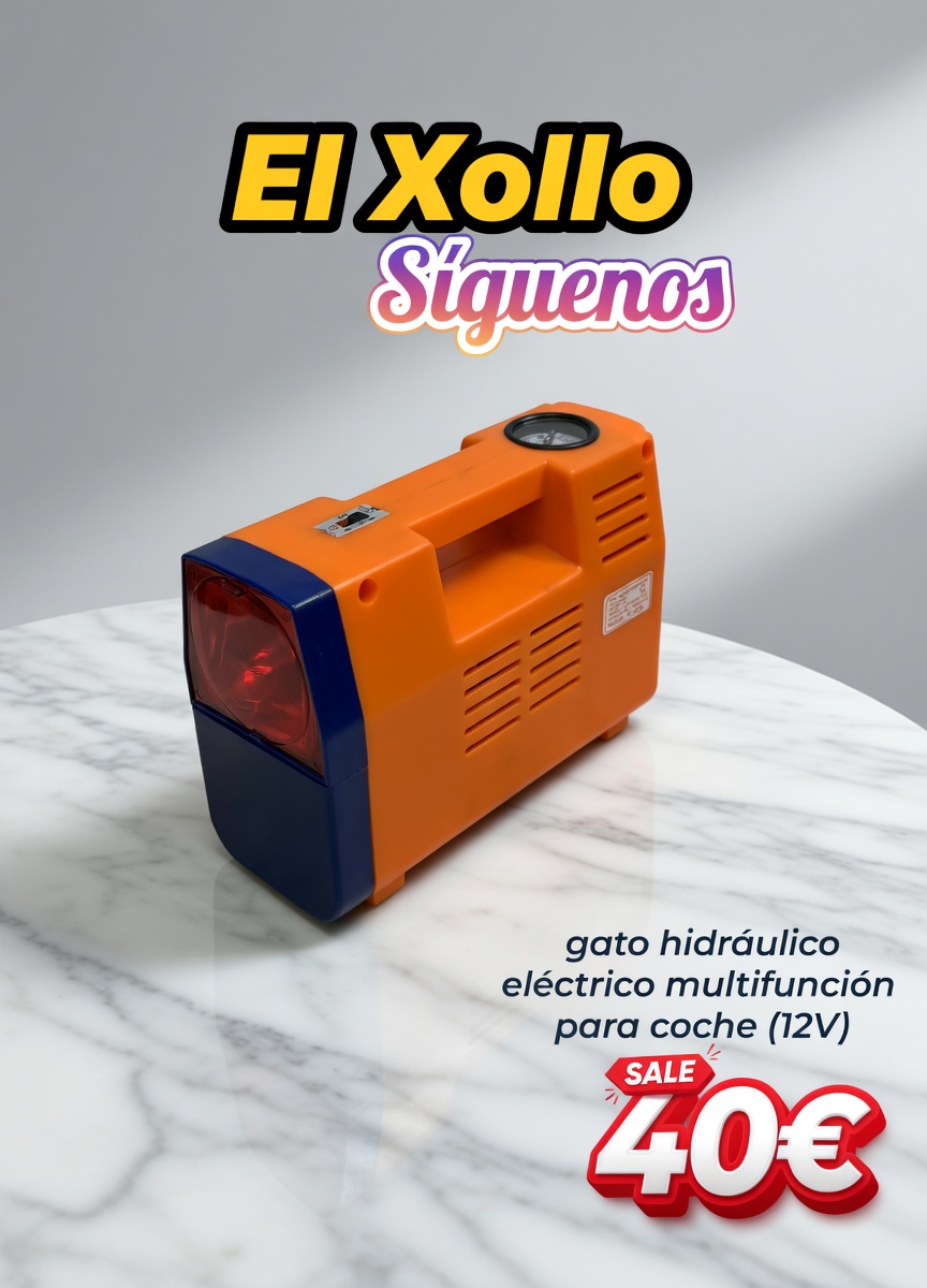 gato hidráulico eléctrico multifunción para coche (12V)