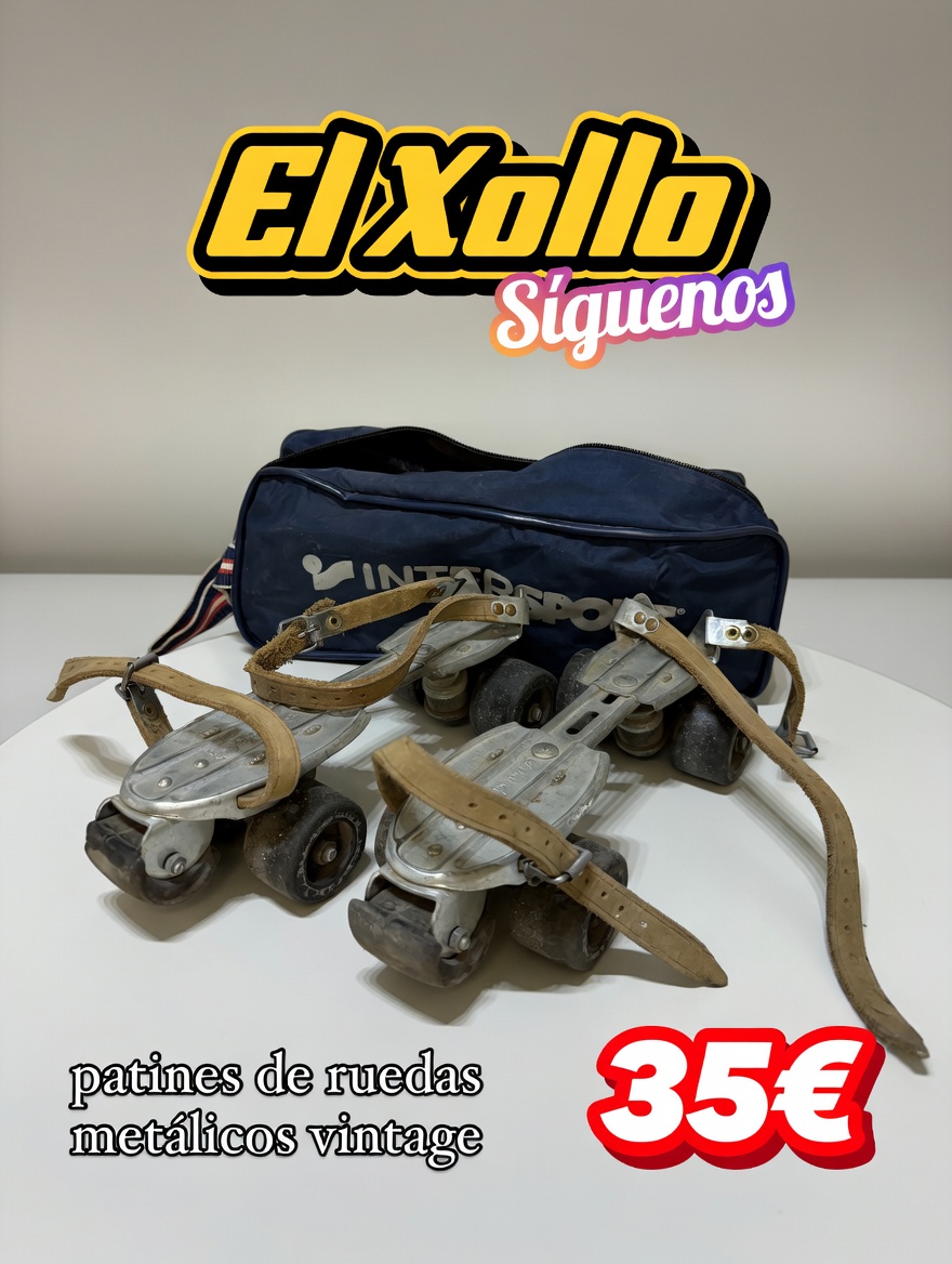 patines de ruedas metálicos vintage
