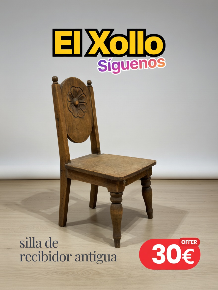 silla de recibidor antigua