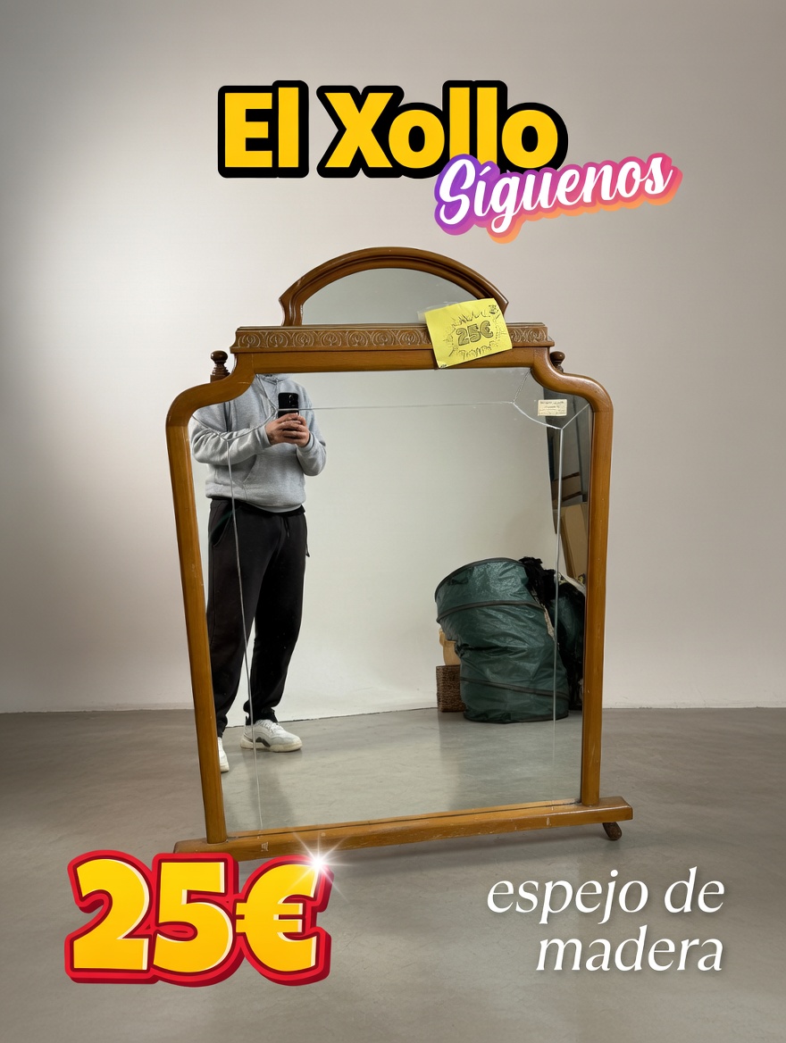 espejo de madera