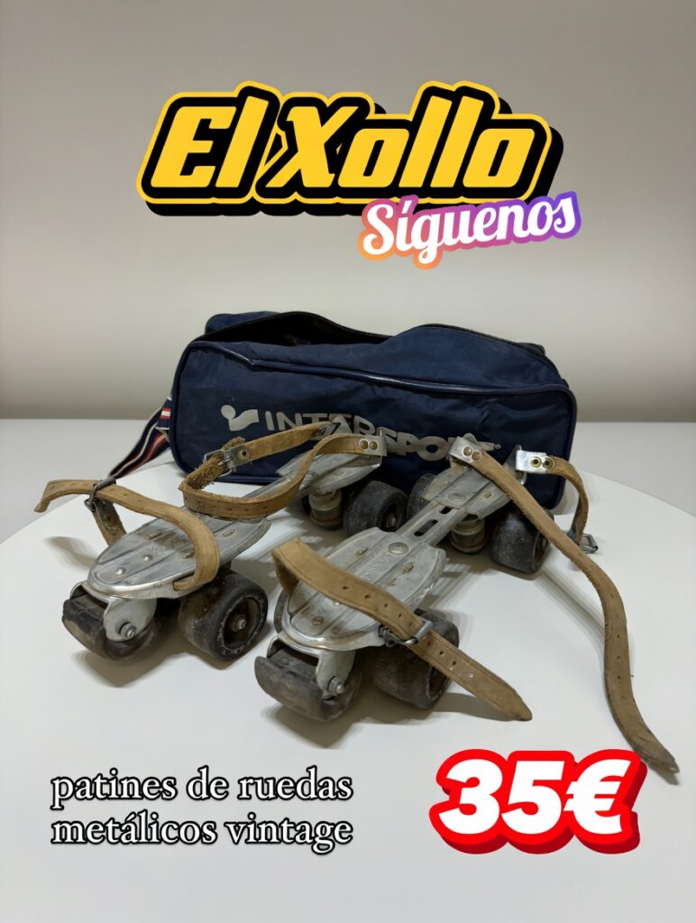 patines de ruedas metálicos vintage