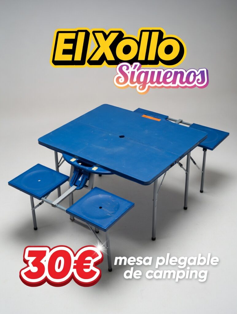 mesa plegable de camping