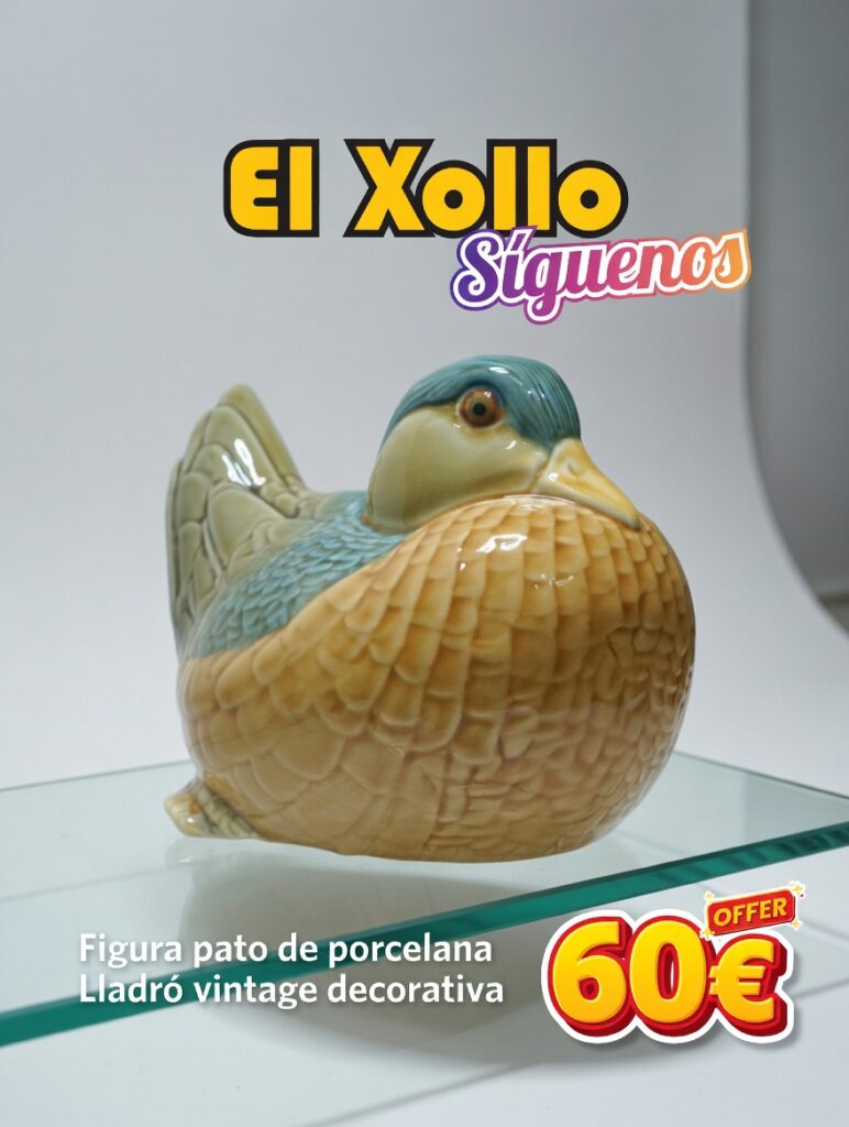 Figura pato de porcelana Lladró vintage decorativa