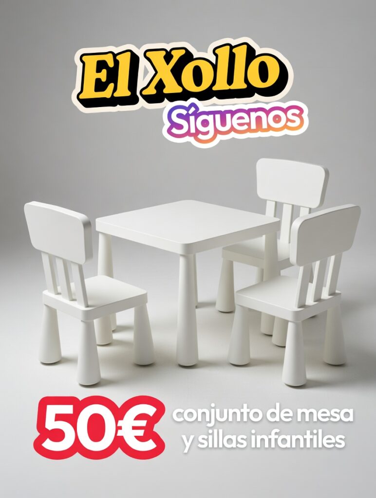 conjunto de mesa y sillas infantiles