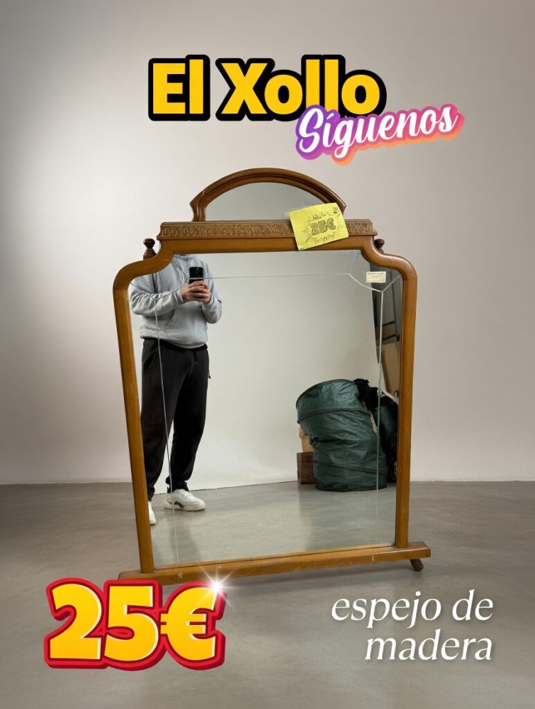 espejo de madera
